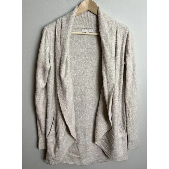 Barefoot Dreams CozyChic Lite Knit Beige Cardigan XS/S Style #452 Women’s - Picture 1 of 7